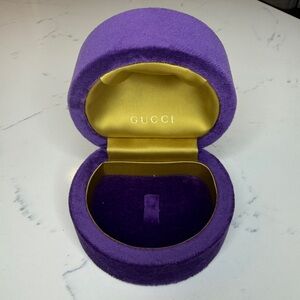 Gucci Purple and Gold Jewelry Case
